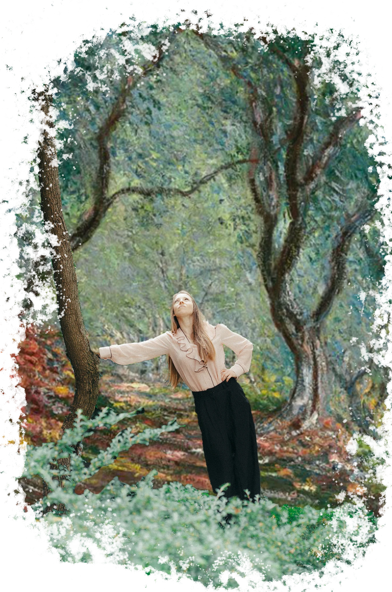 Jana im Olivenhain — malerisches Portrait